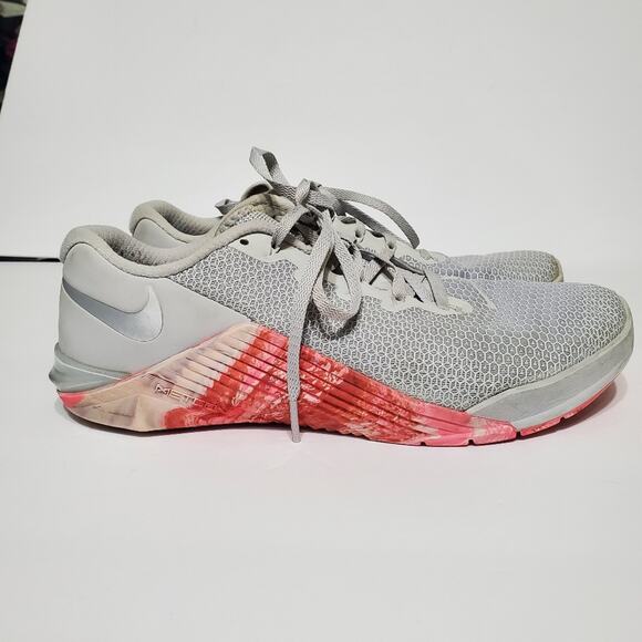 Nike Metcon 5 Grey Pink Cross Training Weightlifting Crossfit Shoe Womens Size 9 - Picture 11 of 13